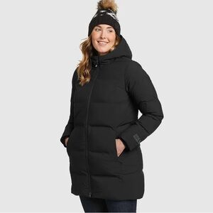 Black Eddie Bauer Seamless Stretch Down Parka Size small